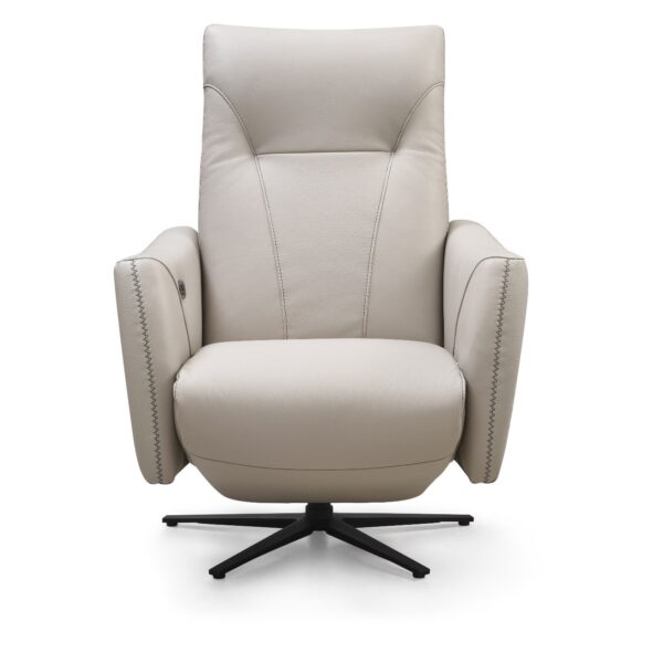 El Paso elektrisk recliner - innebygget USB lader. Flott designstol i hud eller stoff.